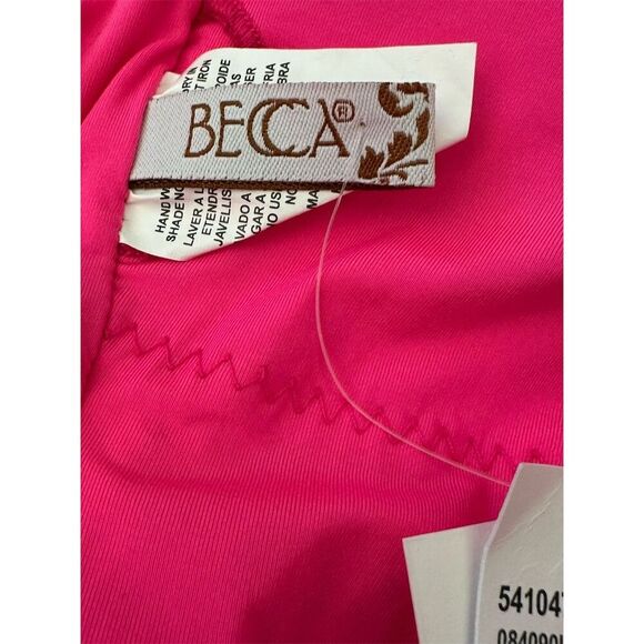 Becca Women's Pink Lace-Up One Piece Swimsuit Size L - Picture 5 of 7